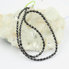 Diamond Cord Chain Black Faceted Olives Form Approx. 52 Carat 44 CM Long