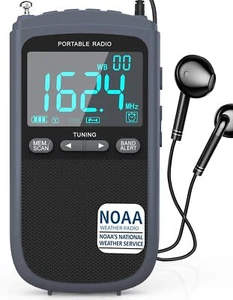 NOAA Weather Alert Radio, AM FM Radio Portable with Best Reception,Transistor... - Picture 1 of 7