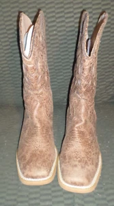 EUC Roper Tan Allover Cowboy Boots Big Kids 7 / Women's 9 - Picture 1 of 12
