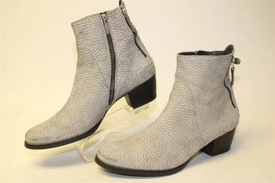 Paul Green Womens US 10 UK 7.5 Snipped Leather Multi Zip Heeled Ankle Boot 34109 - Image 1 of 4