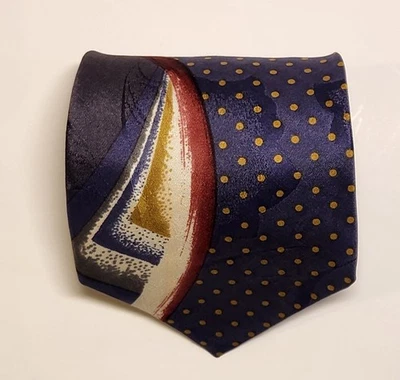 Corbata De Colección Mario Valentino 100% Seda Italiana Abstracta Multicolor 58" Largo Foto 1 de 4