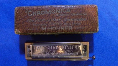 Customized Pre War Hohner Chromonica 260 Harmonica Key of C - Image 1 of 4