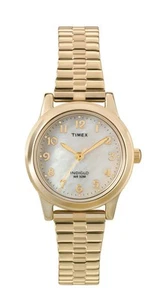 Timex Women's 25mm Mother Of Pearl Stainless Steel Wristwatch Gold T2M827 NEW! - Picture 1 of 4