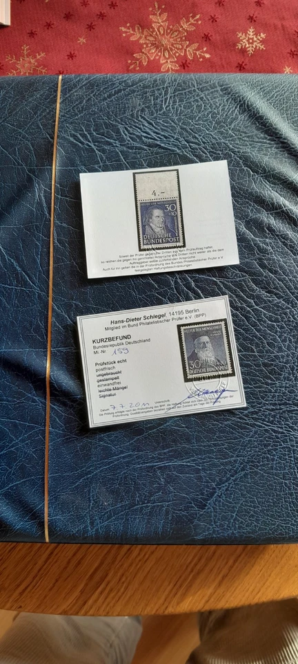 Bund postfrisch 1949-1972 komplett ohne Posthorn 20* BPP Schlegel 2 Kurzbefunde  - Bild 1 von 4