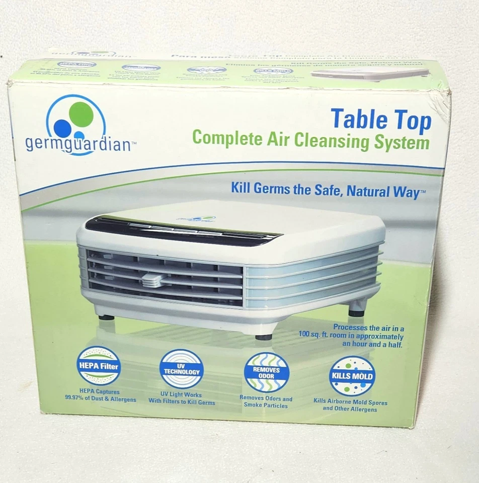 Sistema completo de limpieza de aire de mesa Germguardian HEPA luz UV AC4000  Foto 1 de 4