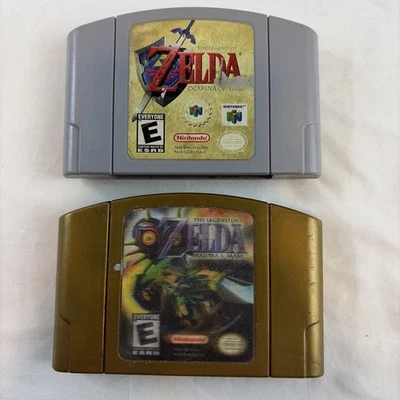Zelda Collector’s Edition GOLD Majora's Mask & Ocarina Of Time (N64) Authentic - Image 1 of 4