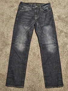 Pantalones de mezclilla rectos originales American Eagle para hombre talla 28x30 desgastados preppy - Imagen 1 de 10