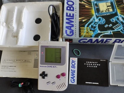 CONSOLA GAME BOY CLASSIC NINTENDO USA CON CAJA MANUAL CABLES LEER DESCRIPCIÓN - Imagen 1 de 4
