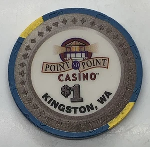 Ficha Point No Point Casino Kingston Washington WA $1 Indian Tribal H&C 2002 - Imagen 1 de 3