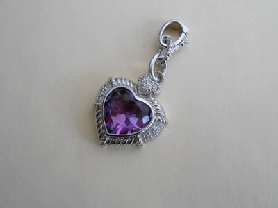 Colgante corazón amatista de plata de ley Judith Ripka Foto 1 de 4