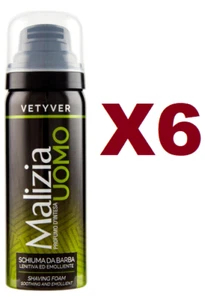 6pcs MALICE MEN'S VETYVER BEARD FOAM 50ML TRAVEL SIZE - Picture 1 of 2