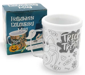 Color Tu Propio Halloween Spider Esqueleto Taza Truco o Trato Fiesta Favor Bolsa - Imagen 1 de 3