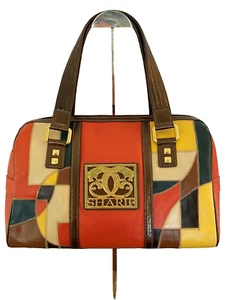 Original By Sharif 1827 Doctor Handbag Purse Leather Multi-Color NWT GORGEOUS - Picture 1 of 9