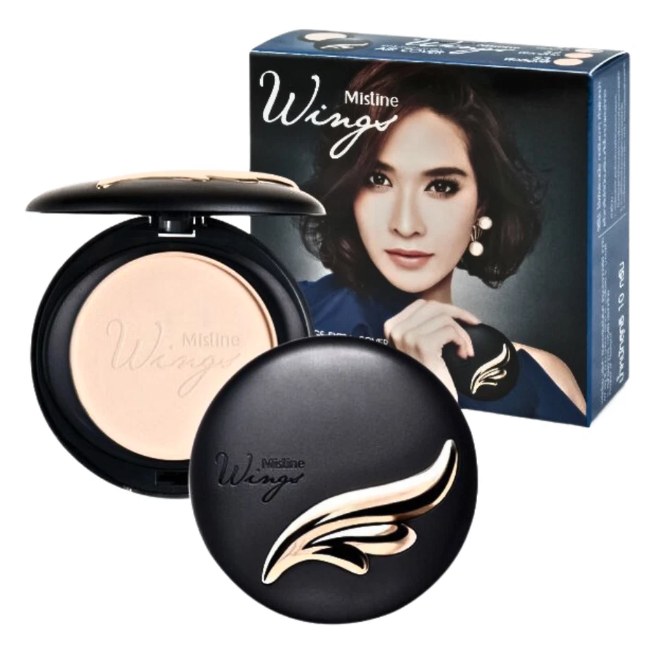 Mistine Powder Foundation Wings Extra Cover Super Powder SPF25 PA++ Face 10g. - Image 1 of 4
