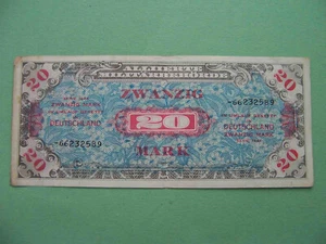 Germany occupation 1944 20 Mark, Soviet zone. Allied Military Currency. Pick-195 - Picture 1 of 2