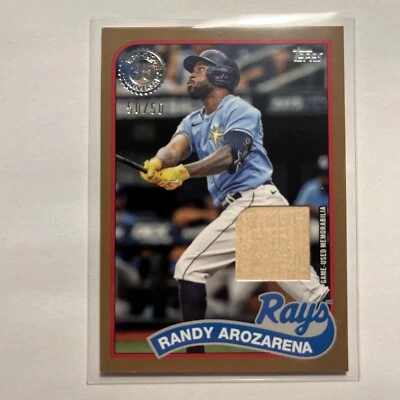 2024 Topps Series 1 1989 Baseball Relics Gold #89BR-RA Randy Arozarena /50 (MEM) - Image 1 of 4