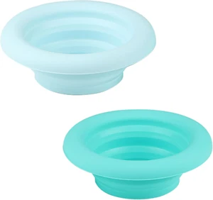 2 Pack Silicone Dog Bowls,Collapsible Travel Food Bowls,Pet Water Bowl,Portable - Picture 1 of 12