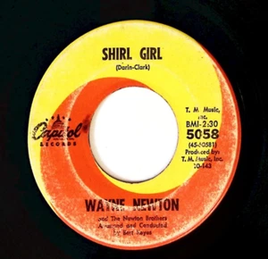 WAYNE NEWTON  – SOMEONE'S AHEAD OF YOU / SHIRL GIRL CAPITOL REC VINYL 45 81-56 - Picture 1 of 3