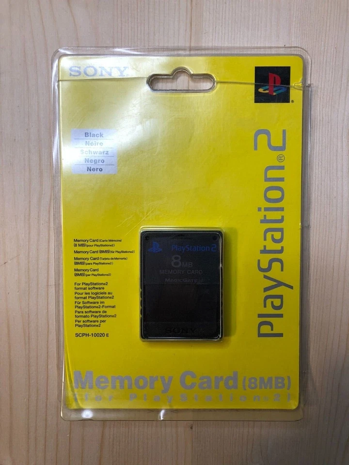 Memory Card SONY 8 MB Black Nero PLAYSTATION 2 PS2 con Blister - Immagine 1 di 1