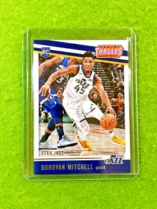 DONOVAN MITCHELL THREADS ROOKIE CARD CAVS 2017 Threads Donovan Mitchell RC JAZZ - Picture 1 of 24