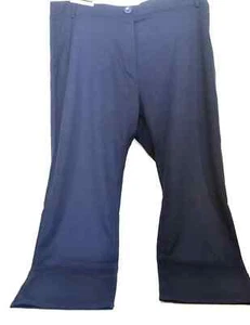 Wrinkle-Free Stretch Dress Pants Plus 3XL for Women Pull-on Pant Dk Blue - Picture 1 of 5