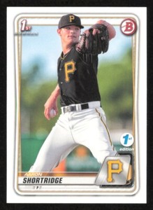 2020 Bowman First 1st Edition AARON SHORTRIDGE card PITTSBURGH PIRATES #BFE-9
