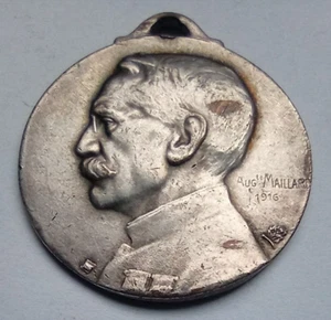 JOSEPH GALLIENI FRENCH 1916 PATRIOTIC WW1 WWI MEDAL - Picture 1 of 2