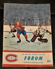 1962 Montreal Canadiens Toronto Maple Leafs Team Signed Program Jacques Plante!