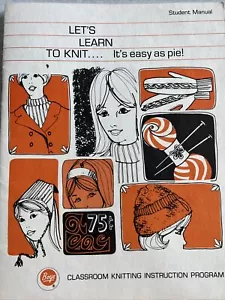 Let's Learn to Knit, It's easy as pie! Instructional Student Manual by Boye DIY - Picture 1 of 7