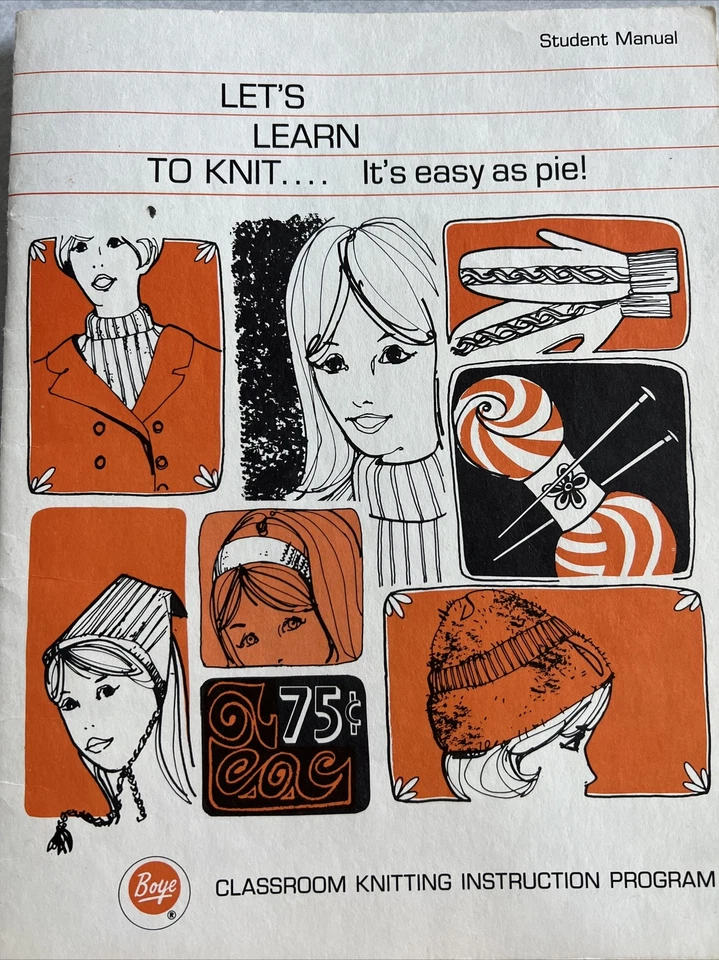 Let's Learn to Knit, It's easy as pie! Instructional Student Manual by Boye DIY - Image 1 of 4