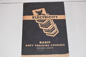 Vintage Electricity Basic Navy Training Courses 1945 Navpers 10622 Book Manual - Picture 1 of 7