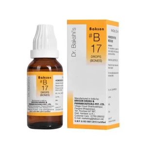 Dr. Bakshi's BAKSON'S HOMOEOPATHY # B 17 Bones Drops (30 ml) pack of -1 - Picture 1 of 3