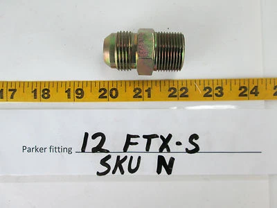 Genuine Parker Hannifin Hydraulic Fitting 12 FTX-S Male Connector 37° Flare S