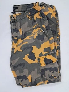 Pantalones de mezclilla ajustados cargo camuflados Red Fox para mujer talla grande W30 amarillo gris - Imagen 1 de 10