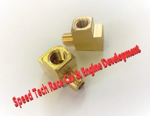 Brass Run Tee 1/8" NPT Female x Male x Fem thread on Side BRTEFMFS125/2 @Speedy  - Picture 1 of 3