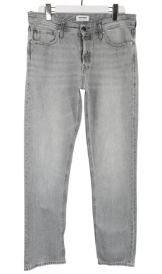 Jack & Jones Relaxed/Chris Jeans Men W33/L34 Gray Faded Whiskers Button Fly - Image 1 of 4