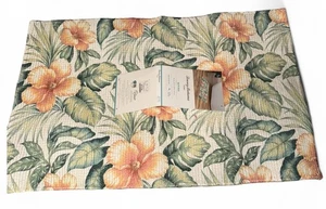 Tommy Bahama Bathroom Mat Rug Palm Hibiscus Flower tropical Skid Resistant 20x32 - Picture 1 of 2