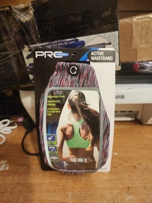 PRO STRENGTH ACTIVE WAISTBAND ADJUSTABLE BAND HOLDS PHONE WHEN RUNNING EXERCISE - Image 1 of 2
