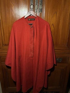 Loro Piana Red Cashmere Poncho - Picture 1 of 9