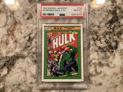 Incredible Hulk 181 1990 Marvel Universe #134 PSA 10 1st Appearance Of Wolverine - Image 1 of 3