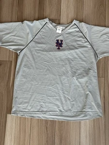 Vintage New York Mets Majestic Made In USA Shirt Jersey Gray Mesh Men’s Size XL - Picture 1 of 5