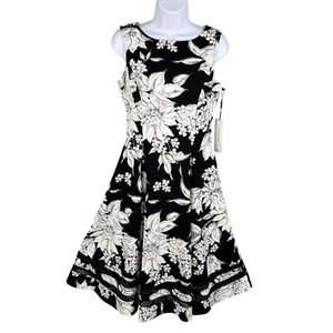 Calvin Klein NWT Womens 6 Sleeveless Dress Blk & Wh Business Casual Career Wear - Picture 1 of 16