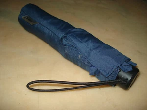 kleiner leichter Taschenschirm/Regenschirm von Slimline blau/schwarz top - Bild 1 von 5