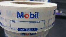 Mobil  Oil change reminder windshield cling stickers 1000 PCS MOBIL