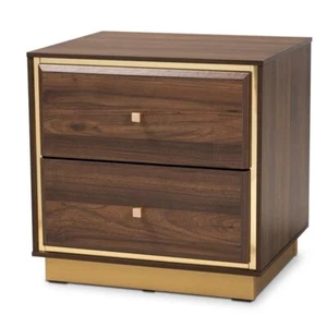 Baxton Studio Cormac Mid-Century Modern Transitional Walnut Brown Finished - Picture 1 of 9