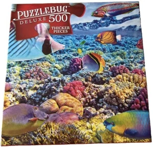 Puzzle Bug Deluxe 500 Piece Puzzle Tropical Fish Wonderful Water World - Picture 1 of 3