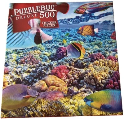 Puzzle Bug Deluxe 500 Piece Puzzle Tropical Fish Wonderful Water World - Image 1 of 3
