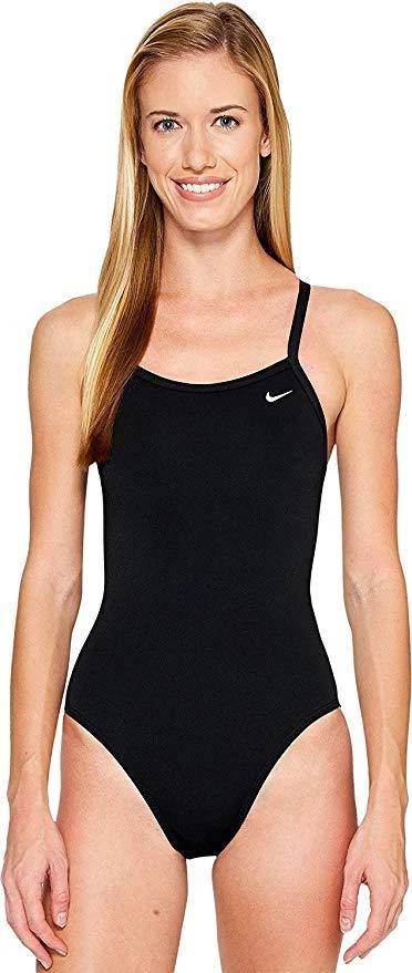 NIKE Girl's Solid Poly Lingerie Tank One Piece, Black,8/ 24 - Image 1 of 1