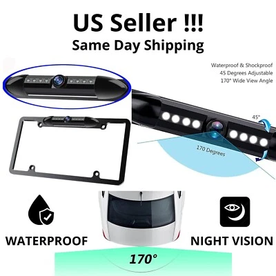 Backup Camera Rearview License Plate Frame Waterproof for Jensen CDR7011 Car - Image 1 of 4
