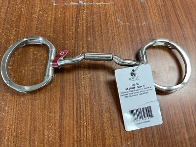 89-30065 Myler Bits Myler SS Eggbutt w/ Hooks Mullen Barrel Low Port - Image 1 of 2